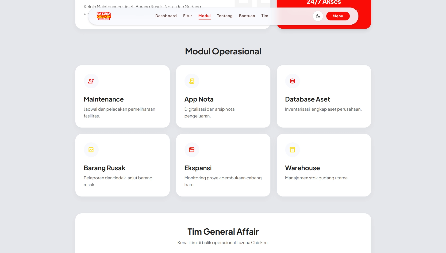 GA Portal Remake - Pilih Dashboard